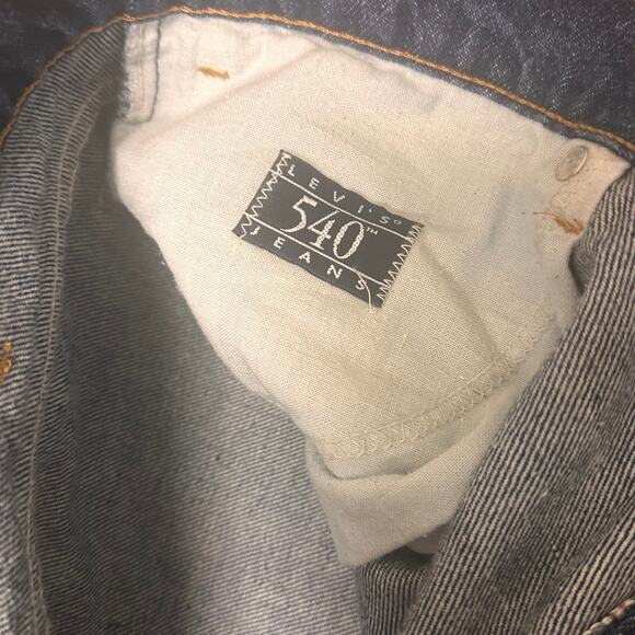 VTG Levis 540 Jeans Mens Blue Size 42x30 Leather Tab‎ Classic Straight Leg - Picture 3 of 10